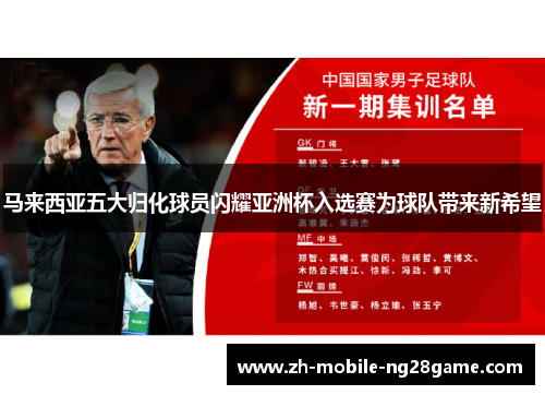 马来西亚五大归化球员闪耀亚洲杯入选赛为球队带来新希望