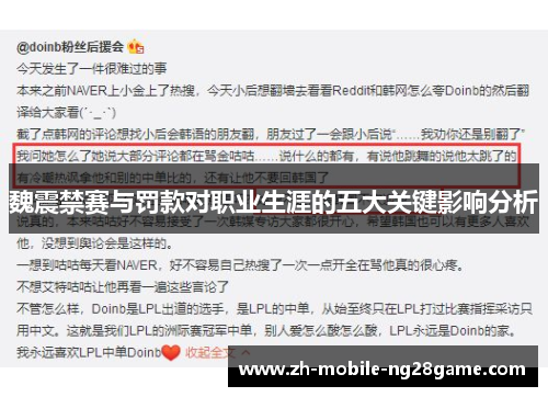 魏震禁赛与罚款对职业生涯的五大关键影响分析