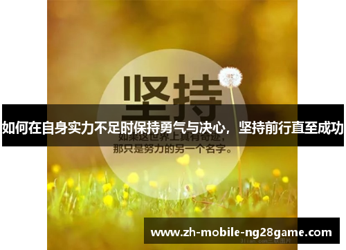 如何在自身实力不足时保持勇气与决心，坚持前行直至成功