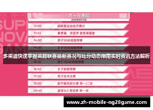 多渠道快速掌握英超联赛最新赛况与比分动态指南实时资讯方法解析